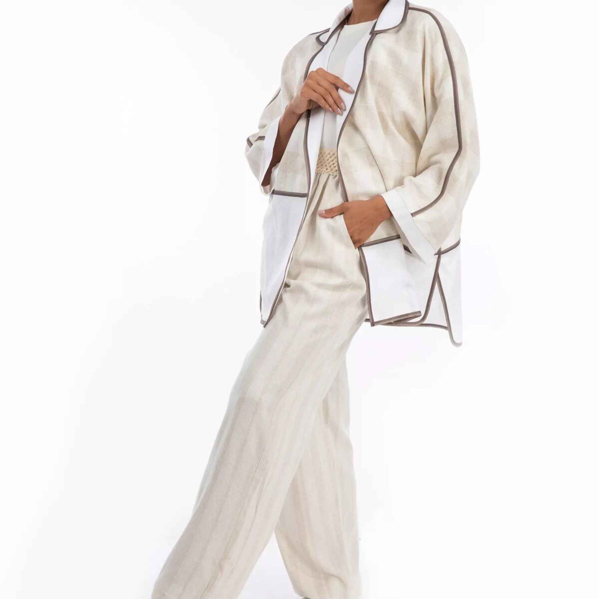Price and Buy Persian Manto Loose Fit Linen Fabric for Women - Image 4