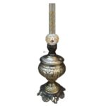 Price and Buy Persian Metal Kerosene Oil Lamp in Qajar Design – Antique Lighting for Home Decor
