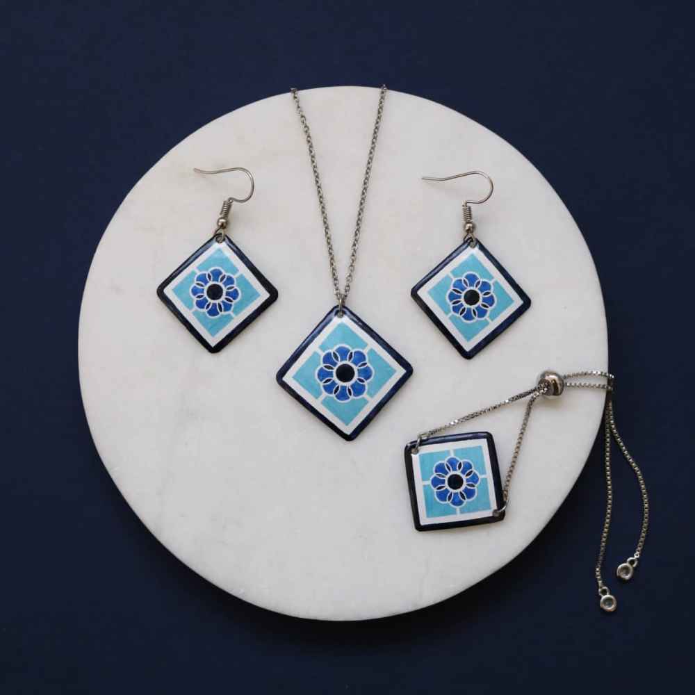 Price and Buy Persian Minakari Jewelry Set Model Hafez
