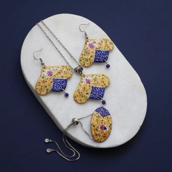Price and Buy Persian Minakari Jewelry Set Model Khorshid_68fbe7c5b5c47.jpeg Price and Buy Persian Minakari Jewelry Set Model Khorshid