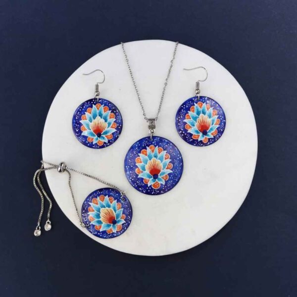 Price and Buy Persian Minakari Jewelry Set Model Lotus_68fbe8049920c.jpeg Price and Buy Persian Minakari Jewelry Set Model Lotus