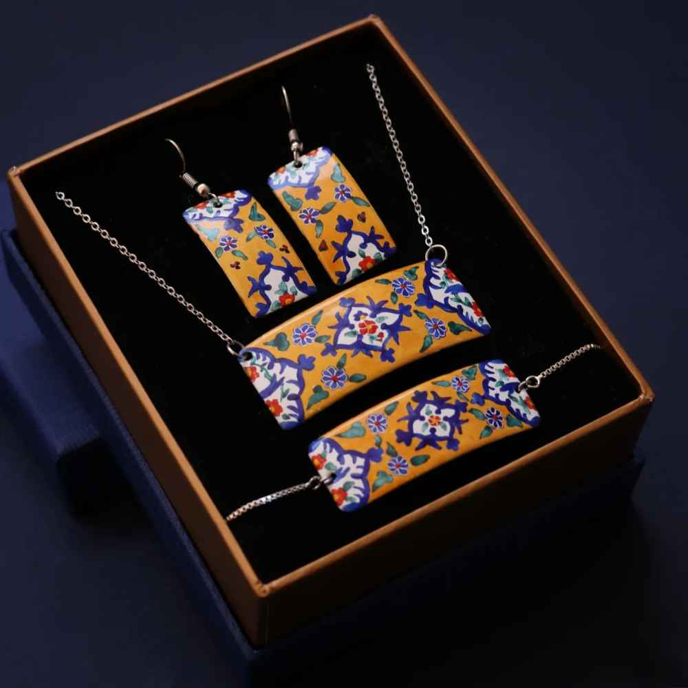 Price and Buy Persian Minakari Jewelry Set Model Saadi - Image 3