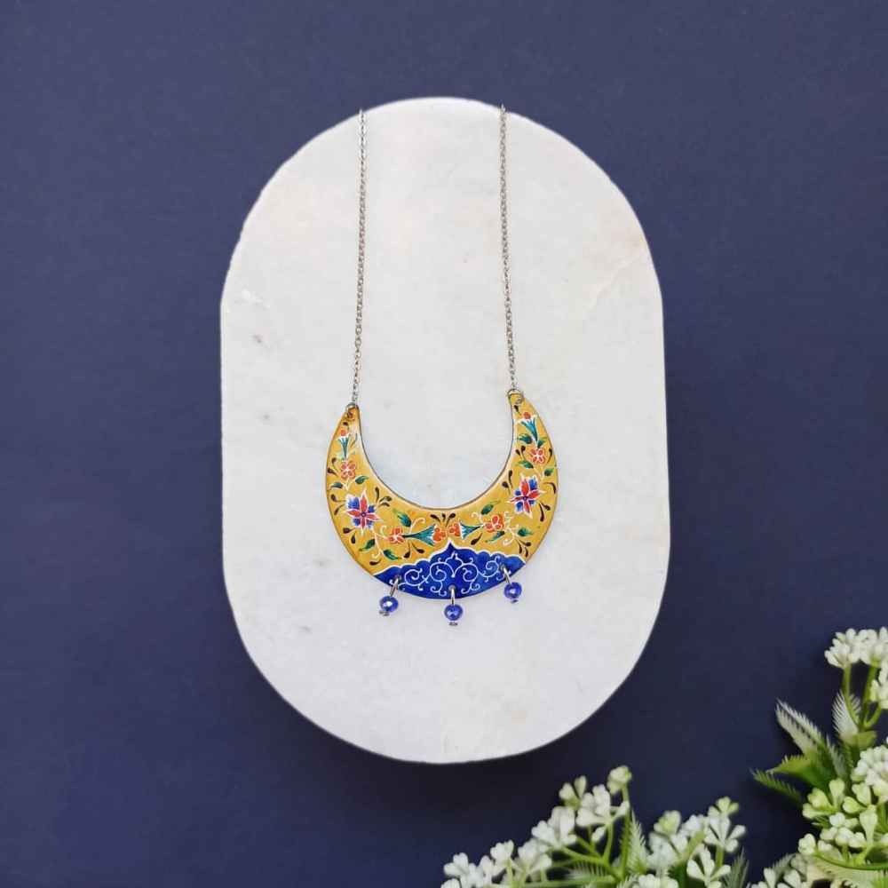 Price and Buy Persian Minakari Jewelry Set Model Yellow Moon - Image 3