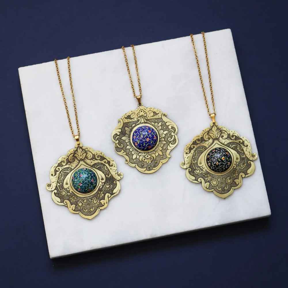 Price and Buy Persian Minakari Necklace Artistic Lona
