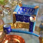 Price and Buy Persian Minakari Smoking Pipe & Ash Tary Set – Exquisite Craftsmanship and Design