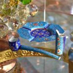 Price and Buy Persian Minakari Smoking Pipe & Ash Tary Set – Masterpiece of Art