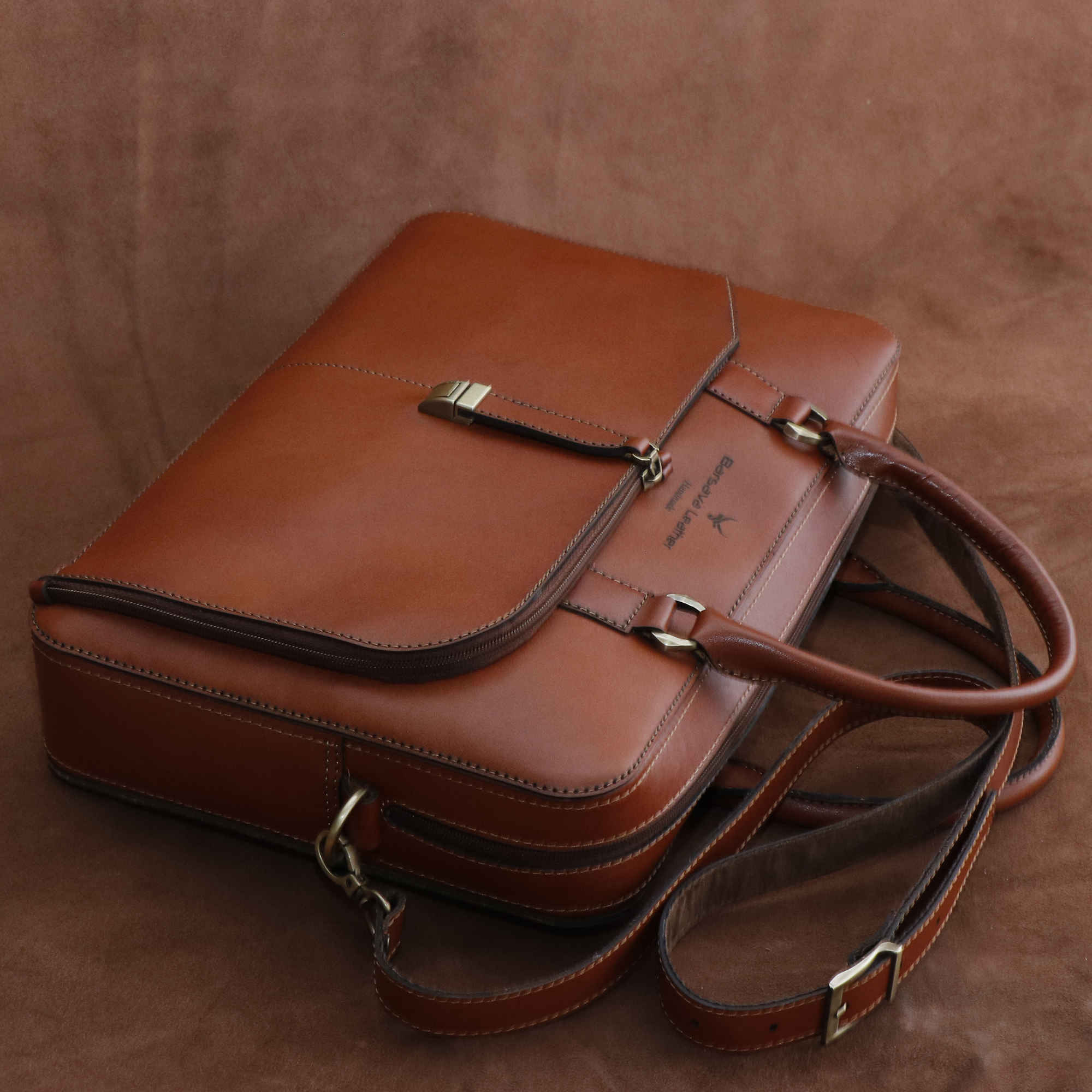 Price and Buy Persian Natural Leather Briefcase for 14 Inch Laptop – 1109B - Image 6