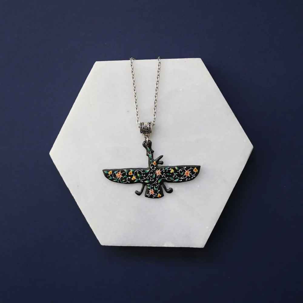 Price and Buy Persian Necklace Minimalist – Zoroastrian Symbol Farvahar - Image 4