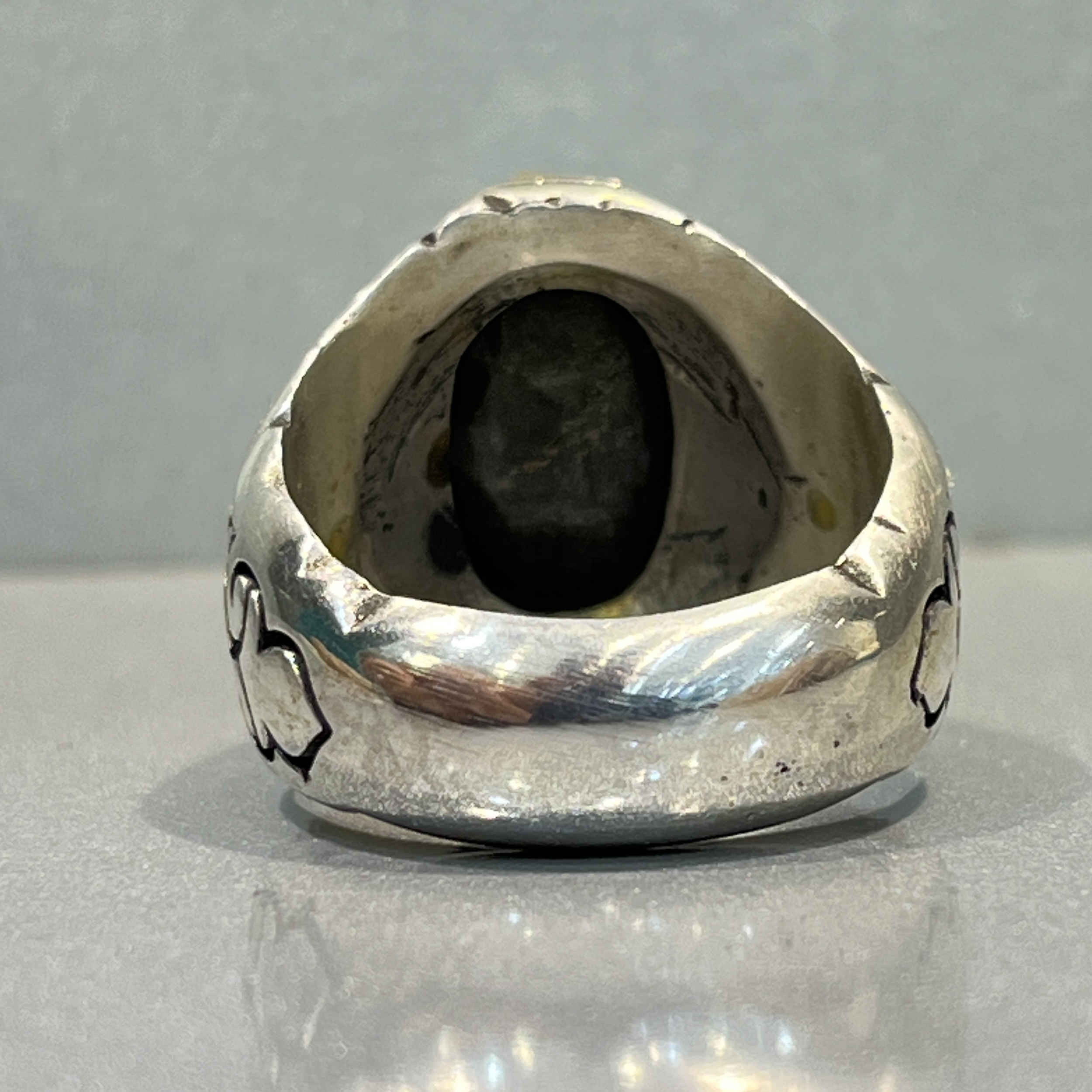 Price and Buy Persian Neyshabur Turquoise Silver Ring for Men I - Image 4