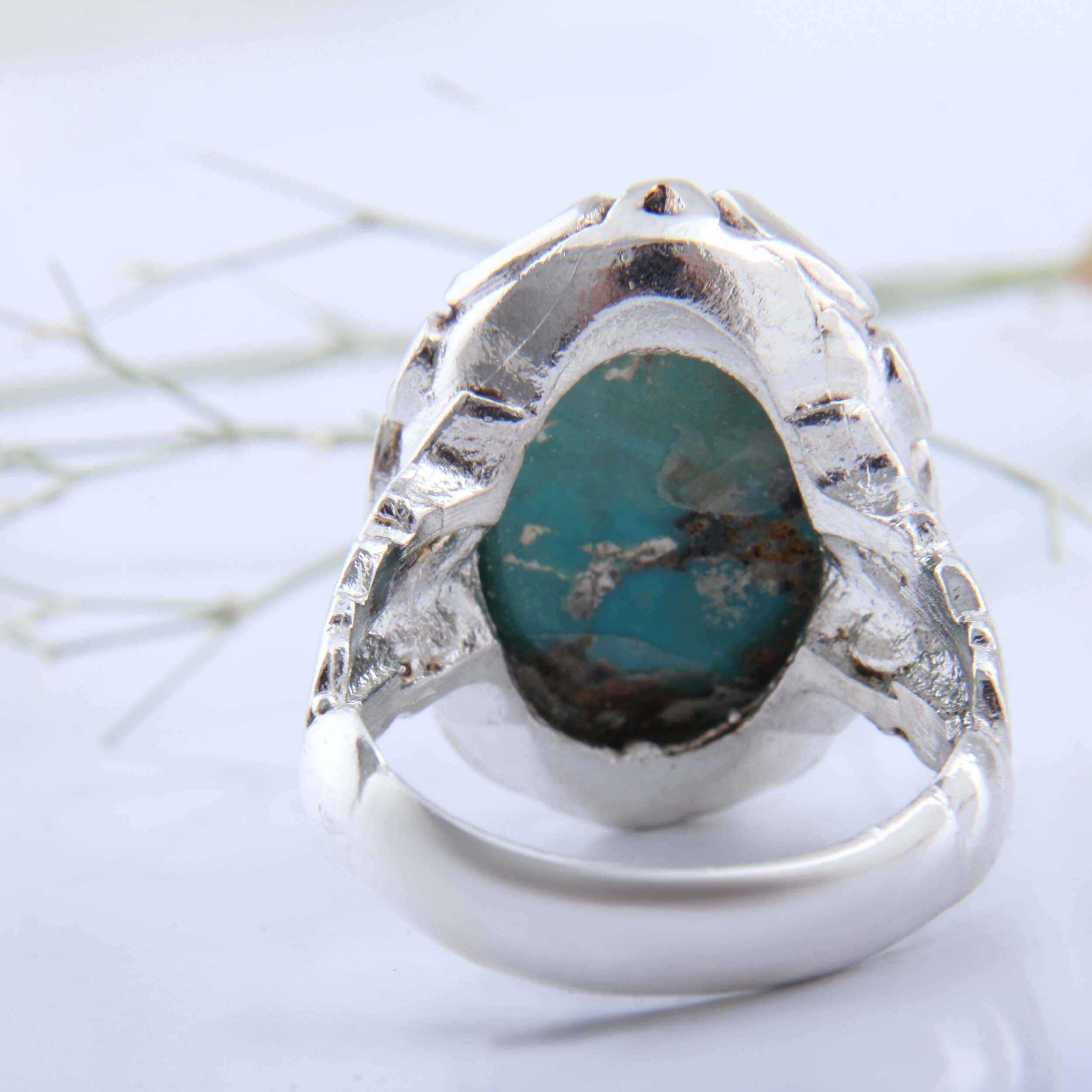 Price and Buy Persian Neyshabur Turquoise Silver Ring for Men Model Empire - Image 7