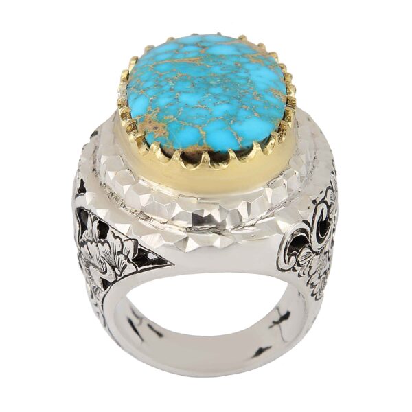 Price and Buy Persian Neyshabur Turquoise Silver Ring for Men Model King_69004b10025cd.jpeg Price and Buy Persian Neyshabur Turquoise Silver Ring for Men Model King