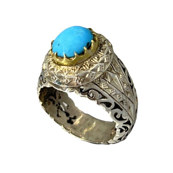 Price and Buy Persian Neyshabur Turquoise Silver Ring for Men Model Mirror Work_68ffc05c093c9.jpeg Price and Buy Persian Neyshabur Turquoise Silver Ring for Men Model Mirror Work