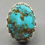 Price and Buy Persian Neyshabur Turquoise Silver Ring for Men - Image 4