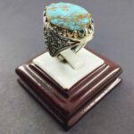 Price and Buy Persian Neyshabur Turquoise Silver Ring for Men - Image 9