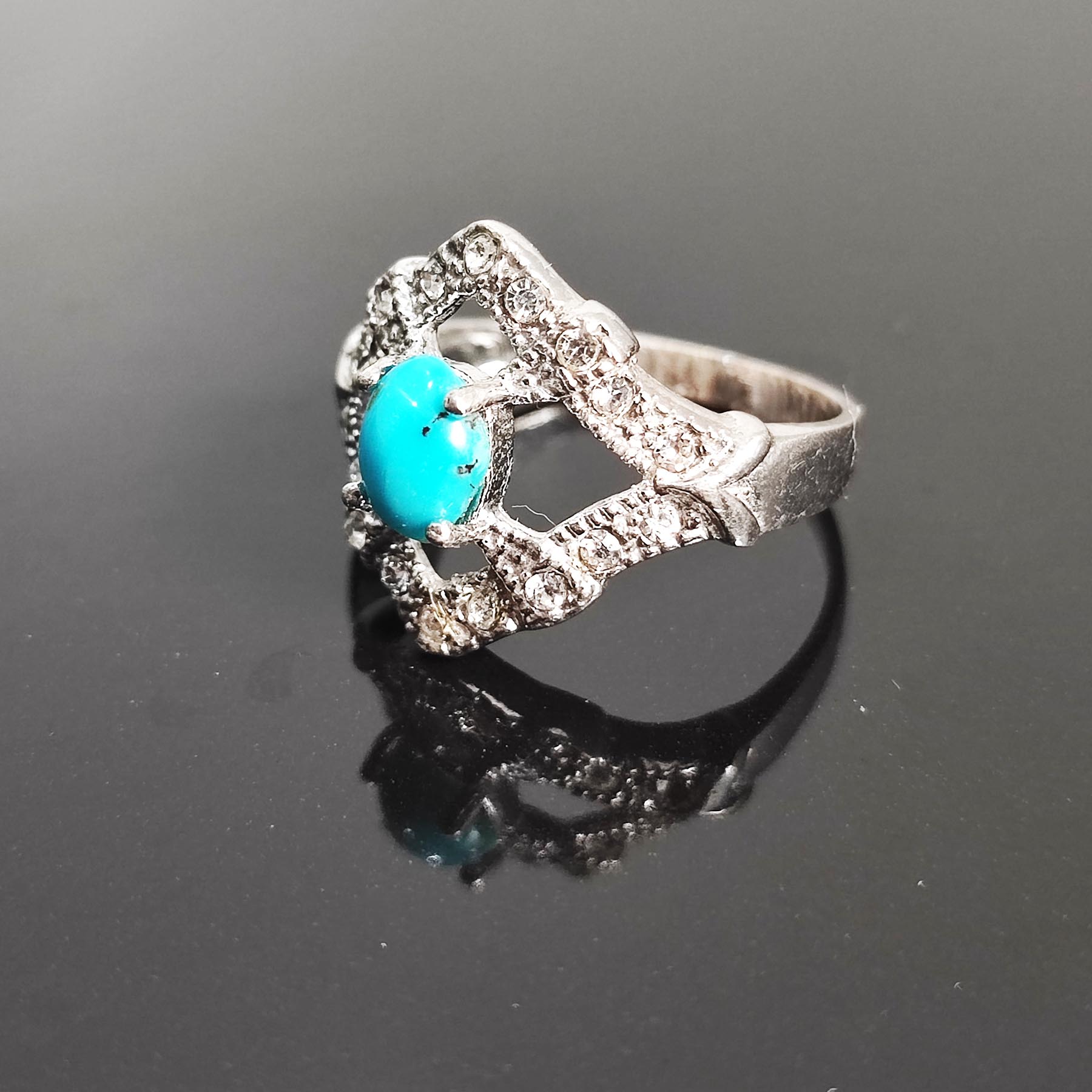 Price and Buy Persian Neyshabur Turquoise Silver Ring for Women Model Neyshabur - Image 4