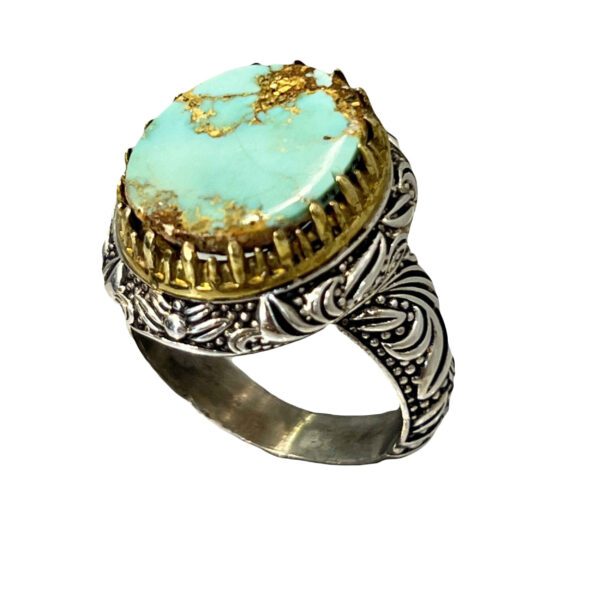 Price and Buy Persian Neyshabur Turquoise Silver Ring Handcrafted 92-2_68ffb8bf2eb6e.jpeg Price and Buy Persian Neyshabur Turquoise Silver Ring Handcrafted 92-2