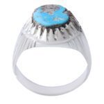 Price and Buy Persian Neyshabur Turquoise Silver Ring Handcrafted AM_4091