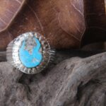 Price and Buy Persian Neyshabur Turquoise Silver Ring Handcrafted AM_4091 - Image 4