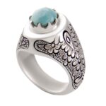 Price and Buy Persian Neyshabur Turquoise Silver Ring Handcrafted for Men