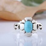 Price and Buy Persian Neyshabur Turquoise Silver Ring Handcrafted for Men - Image 6