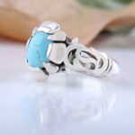 Price and Buy Persian Neyshabur Turquoise Silver Ring Handcrafted for Men - Image 7