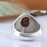 Price and Buy Persian Neyshabur Turquoise Silver Ring Handcrafted for Men - Image 4