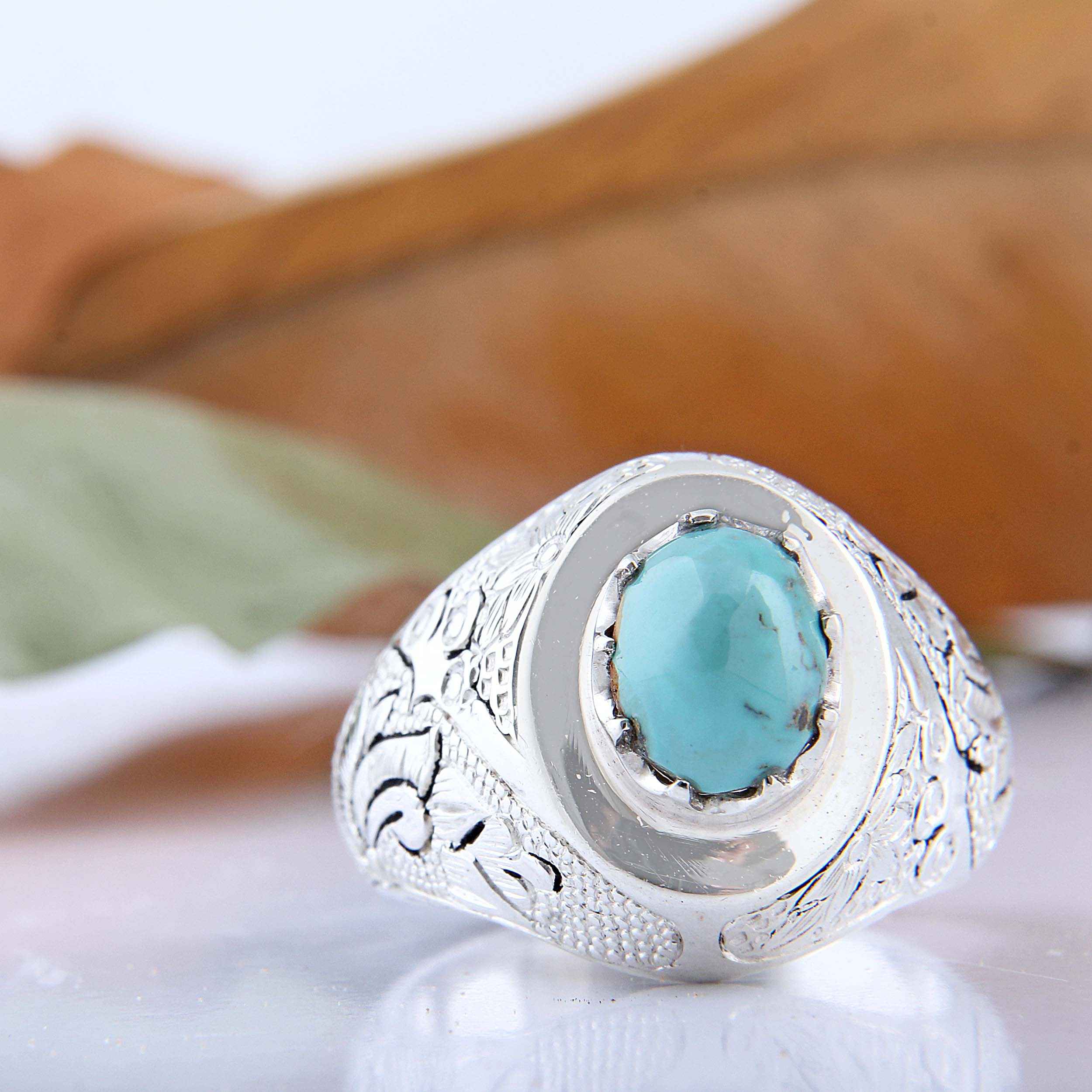 Price and Buy Persian Neyshabur Turquoise Silver Ring Handcrafted for Men_68ff9e230bc3f.jpeg Price and Buy Persian Neyshabur Turquoise Silver Ring Handcrafted for Men - Image 6
