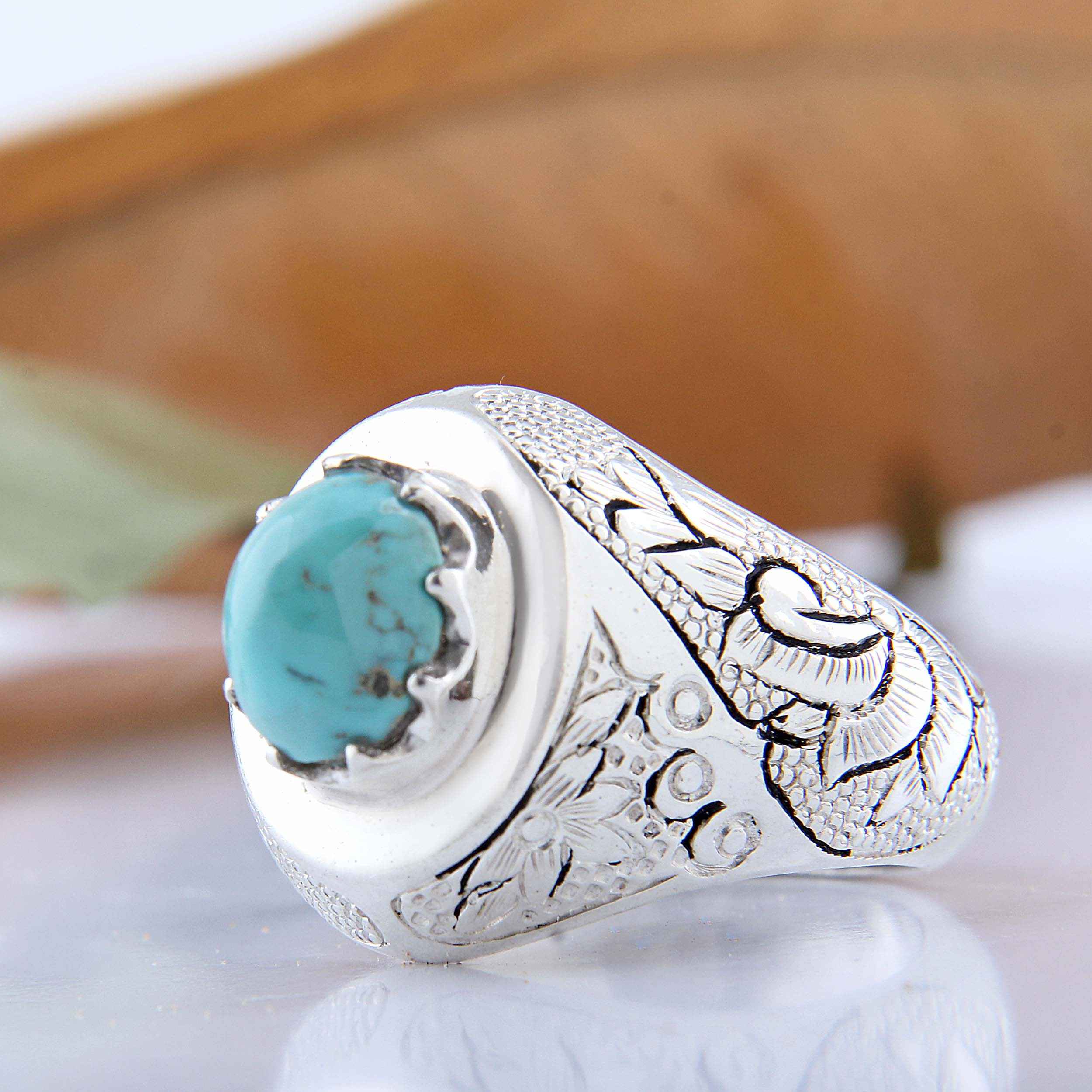 Price and Buy Persian Neyshabur Turquoise Silver Ring Handcrafted for Men_68ff9e2c7f802.jpeg Price and Buy Persian Neyshabur Turquoise Silver Ring Handcrafted for Men - Image 7