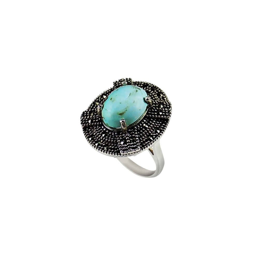 Price and Buy Persian Neyshabur Turquoise Silver Ring Handcrafted for Women Behnaz
