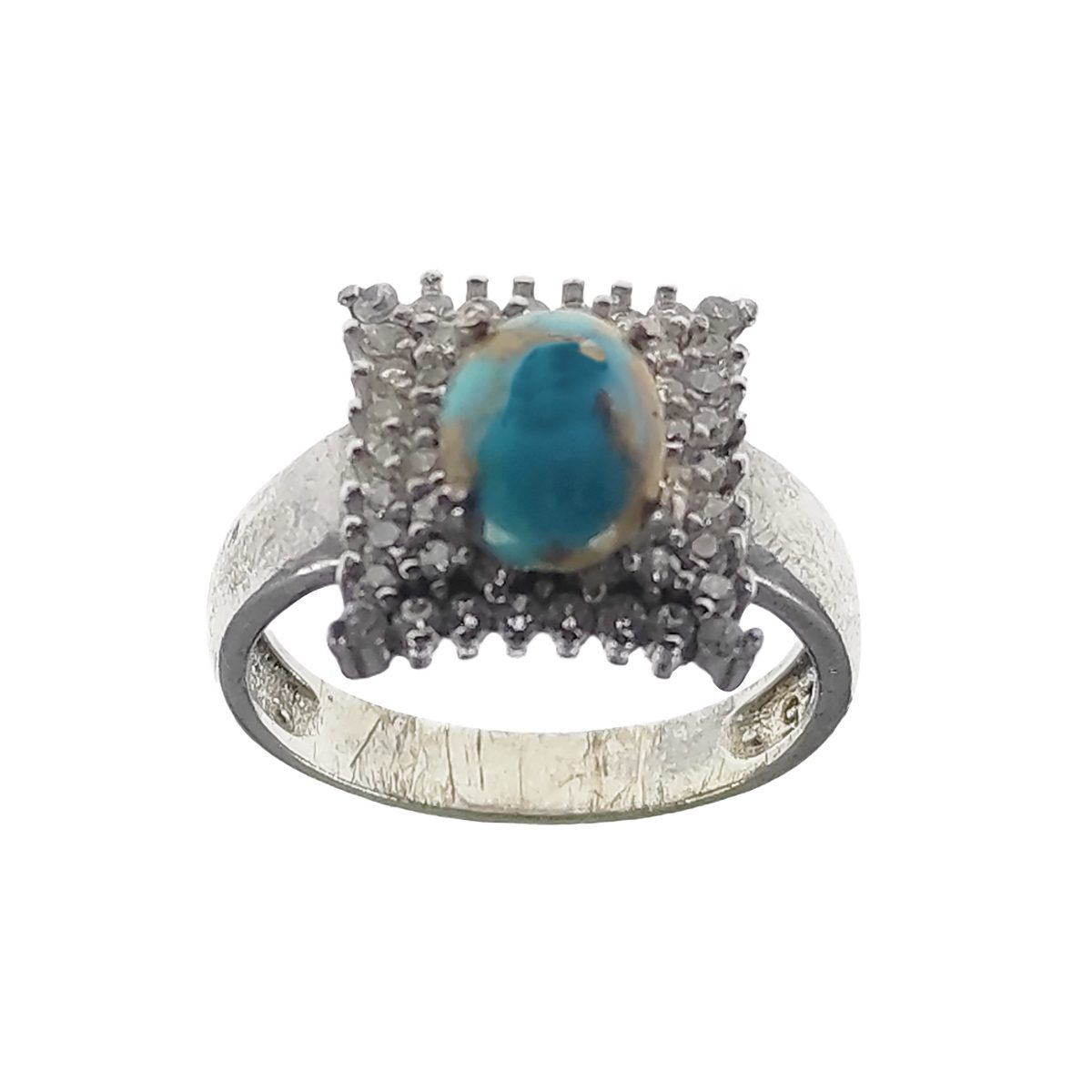 Price and Buy Persian Neyshabur Turquoise Silver Ring Handcrafted for Women Sara
