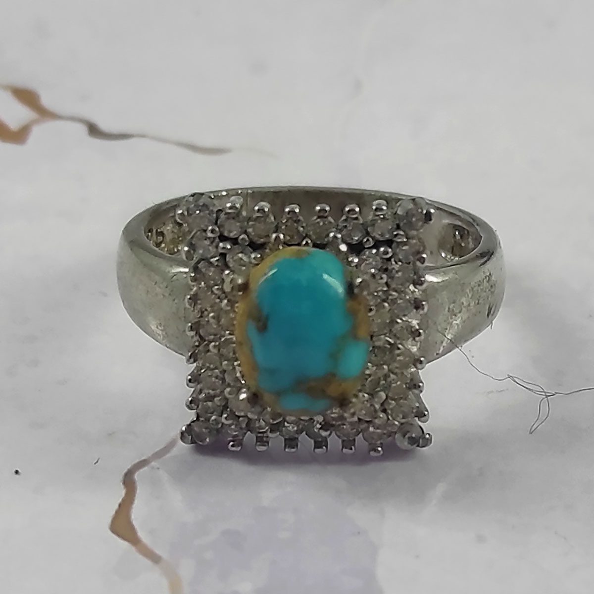 Price and Buy Persian Neyshabur Turquoise Silver Ring Handcrafted for Women Sara - Image 4