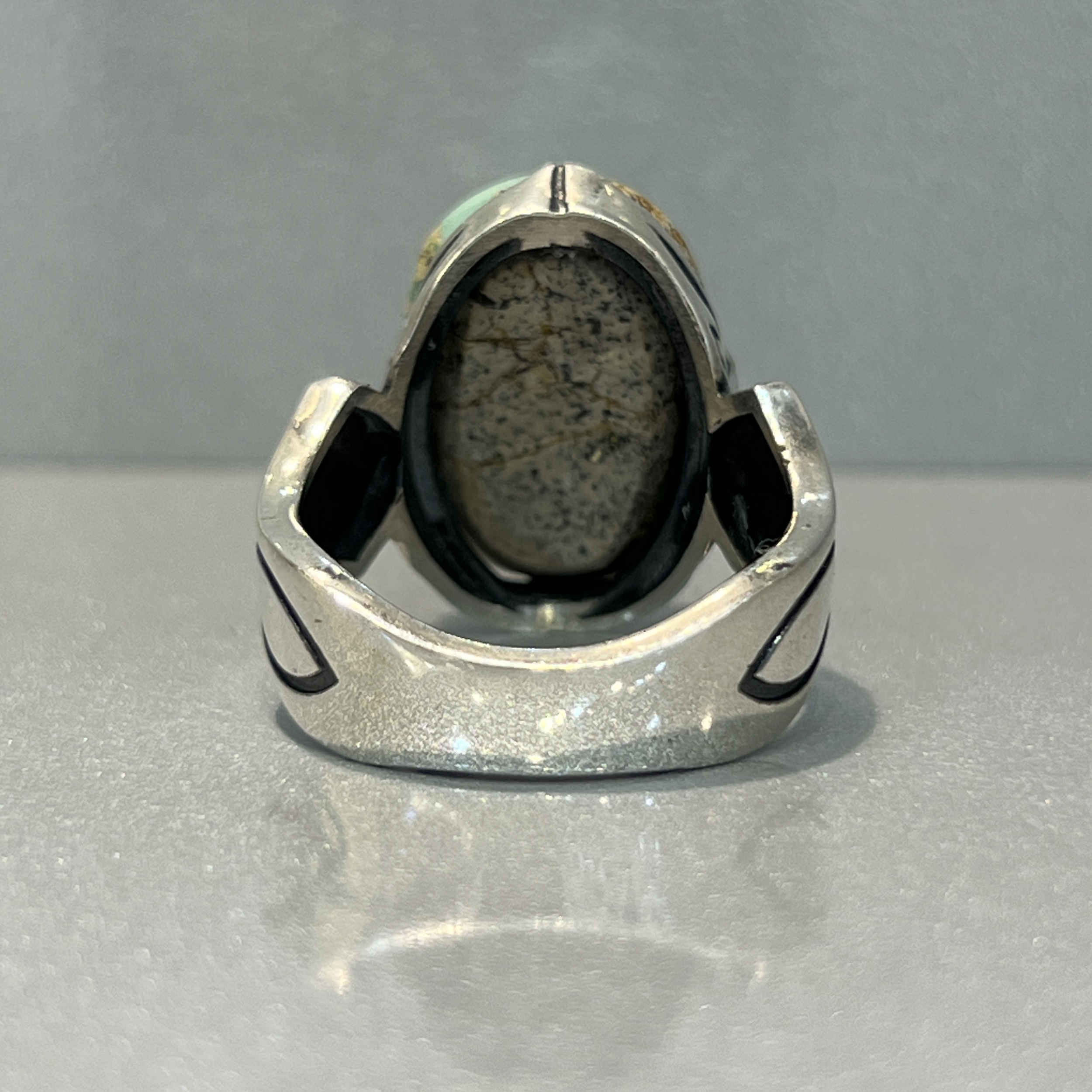 Price and Buy Persian Neyshabur Turquoise Silver Ring Handcrafted I - Image 4