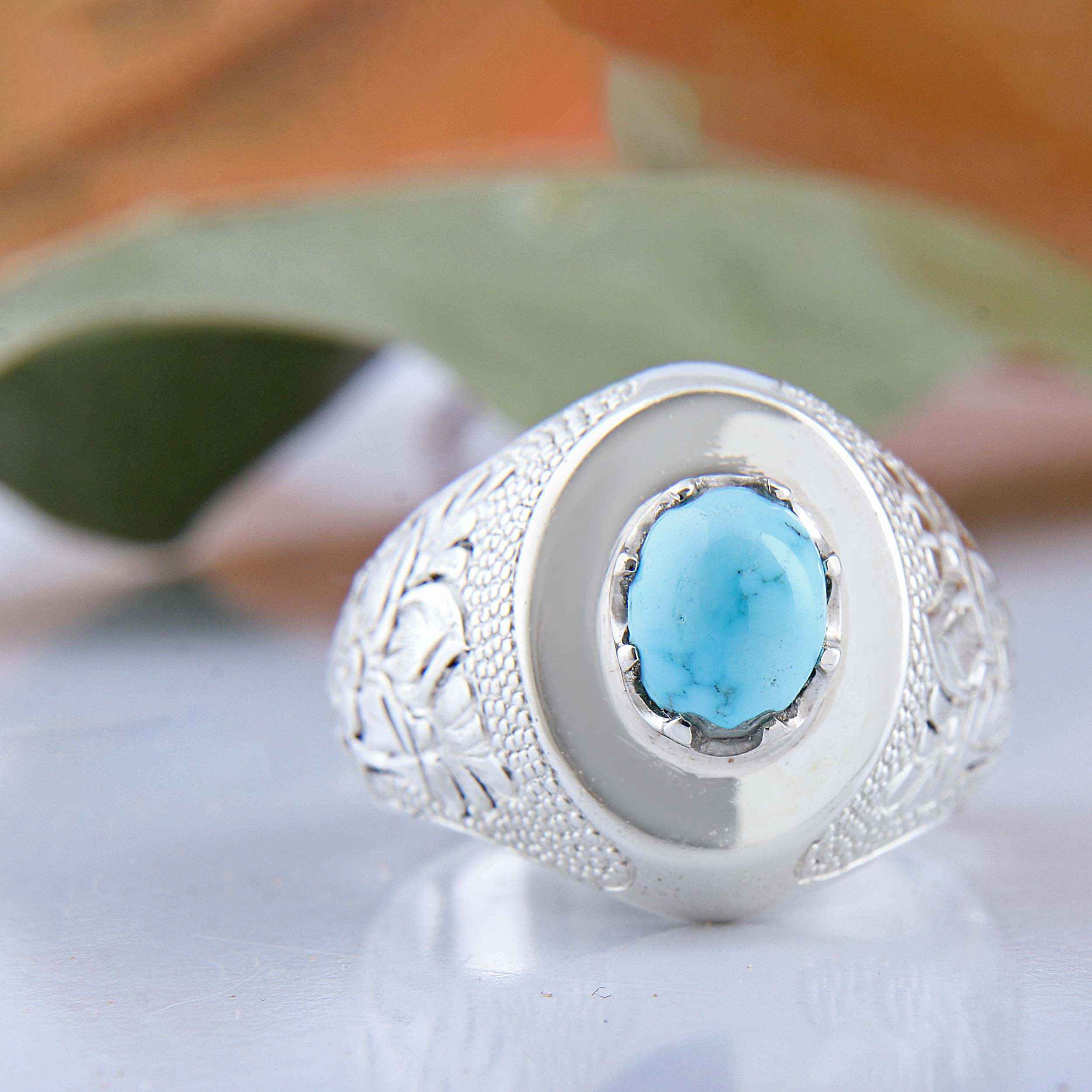 Price and Buy Persian Neyshabur Turquoise Silver Ring Handcrafted II_68ffa4a002fd2.jpeg Price and Buy Persian Neyshabur Turquoise Silver Ring Handcrafted II - Image 7