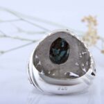 Price and Buy Persian Neyshabur Turquoise Silver Ring Handcrafted III - Image 3