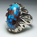 Price and Buy Persian Neyshabur Turquoise Silver Ring Handcrafted Model Spider - Image 4