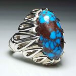 Price and Buy Persian Neyshabur Turquoise Silver Ring Handcrafted Model Spider - Image 7
