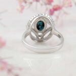 Price and Buy Persian Neyshabur Turquoise Silver Ring Handcrafted Rhodium Plated - Image 7