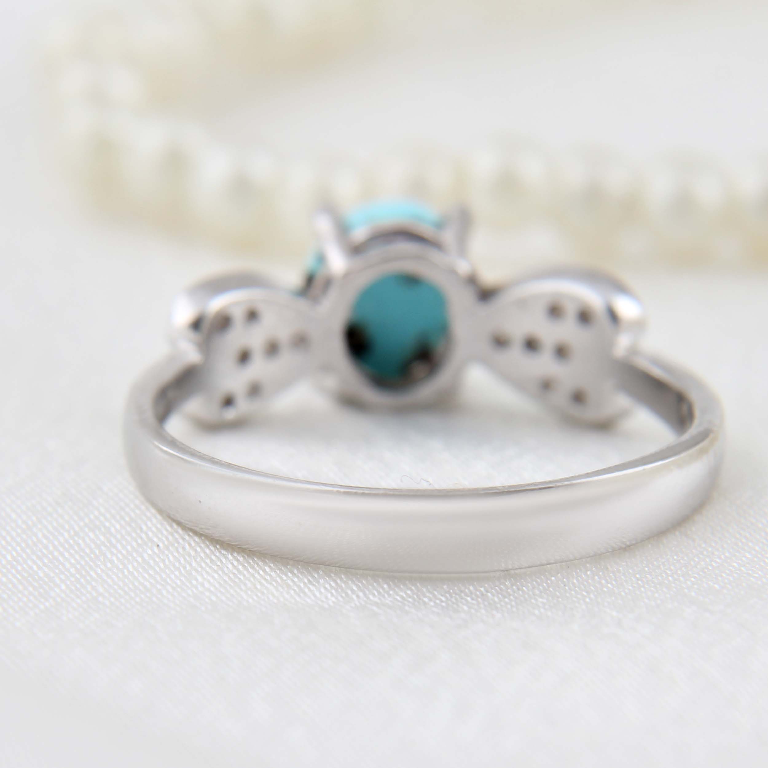 Price and Buy Persian Neyshabur Turquoise Silver Ring Handcrafted Sahar - Image 4