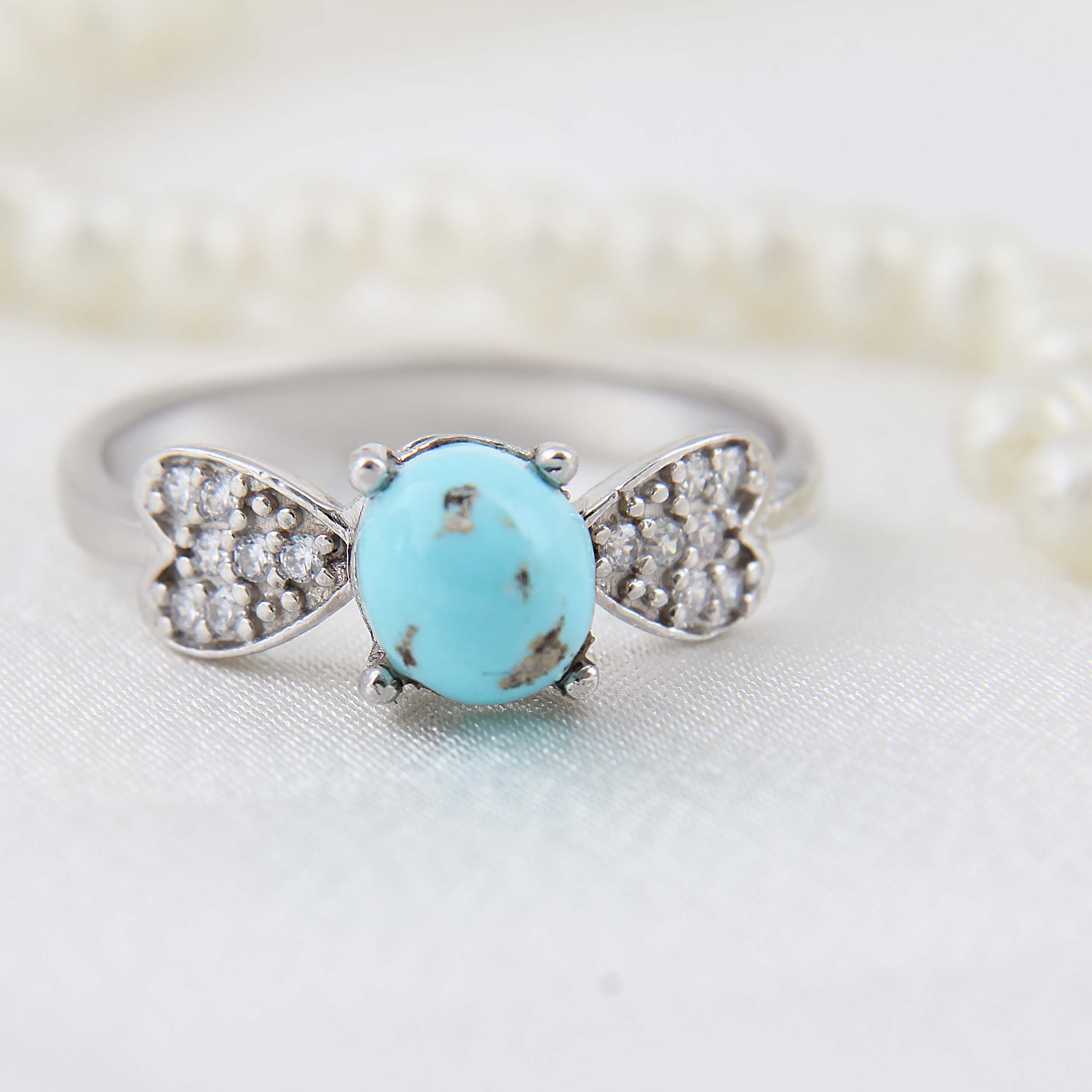 Price and Buy Persian Neyshabur Turquoise Silver Ring Handcrafted Sahar - Image 6