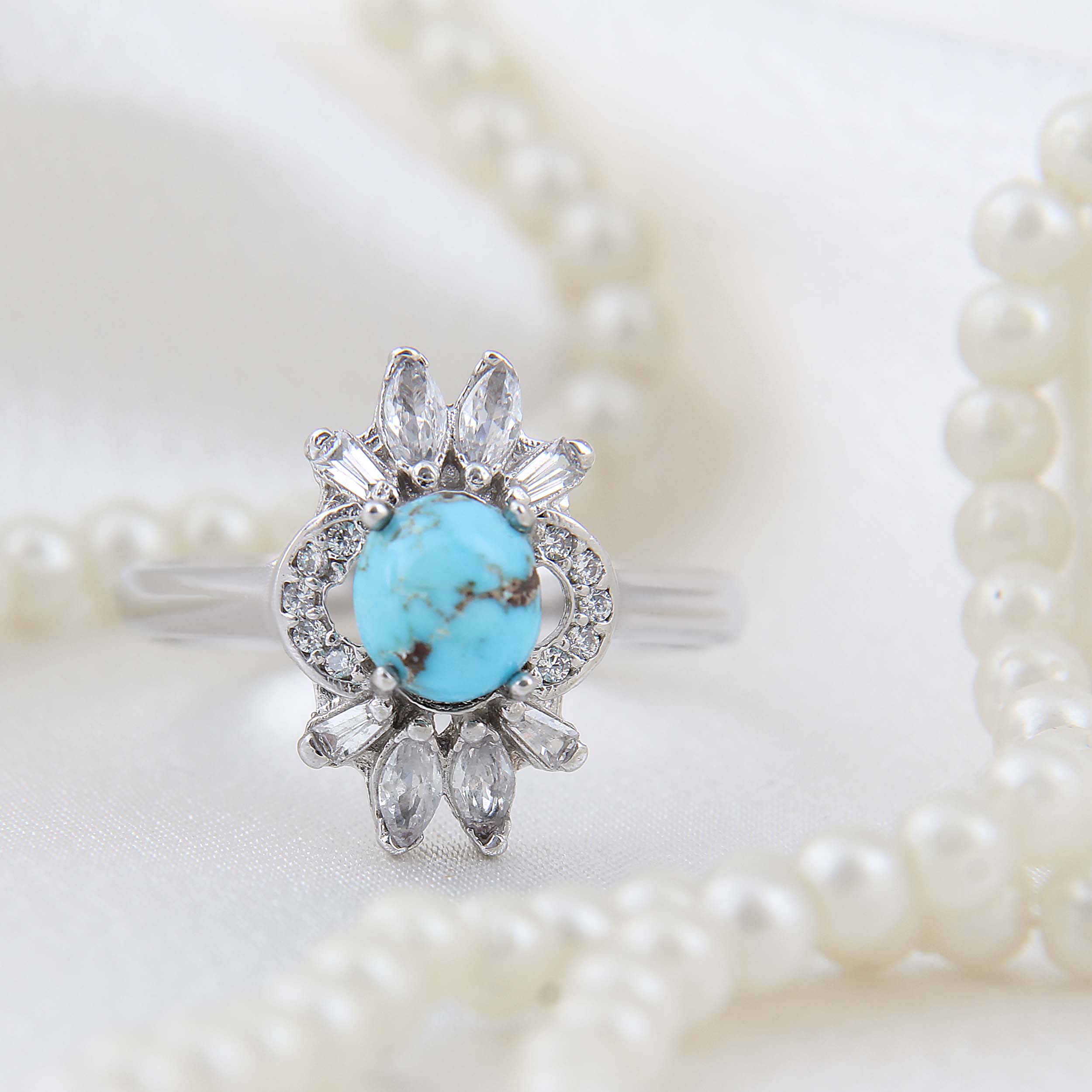 Price and Buy Persian Neyshabur Turquoise Silver Ring Handcrafted - Image 4