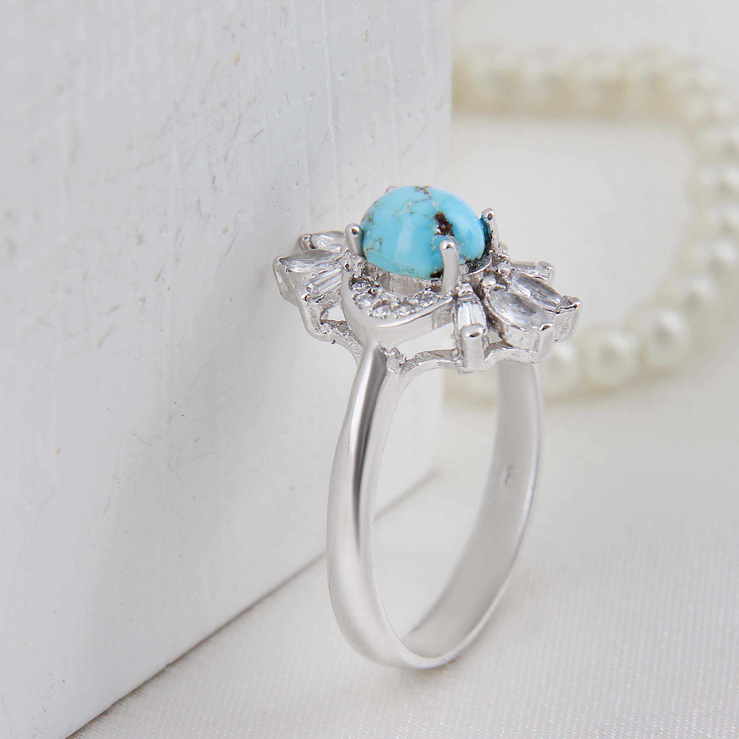 Price and Buy Persian Neyshabur Turquoise Silver Ring Handcrafted - Image 5