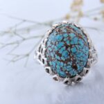 Price and Buy Persian Neyshabur Turquoise Silver Ring Handcrafted - Image 3