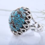 Price and Buy Persian Neyshabur Turquoise Silver Ring Handcrafted - Image 7