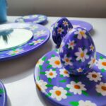 Price and Buy Persian Nowruz Haft Seen Set with Timeless Chamomile Floral Painted Pattern Set of 9 - Image 3