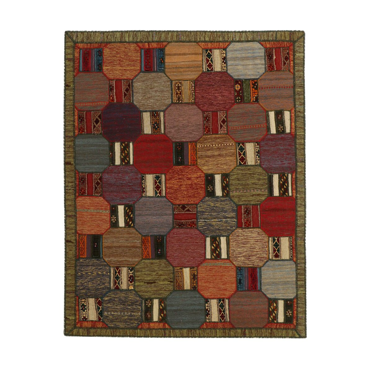 Price and Buy Persian Patchwork Kilim Rug Handwoven Brick Red