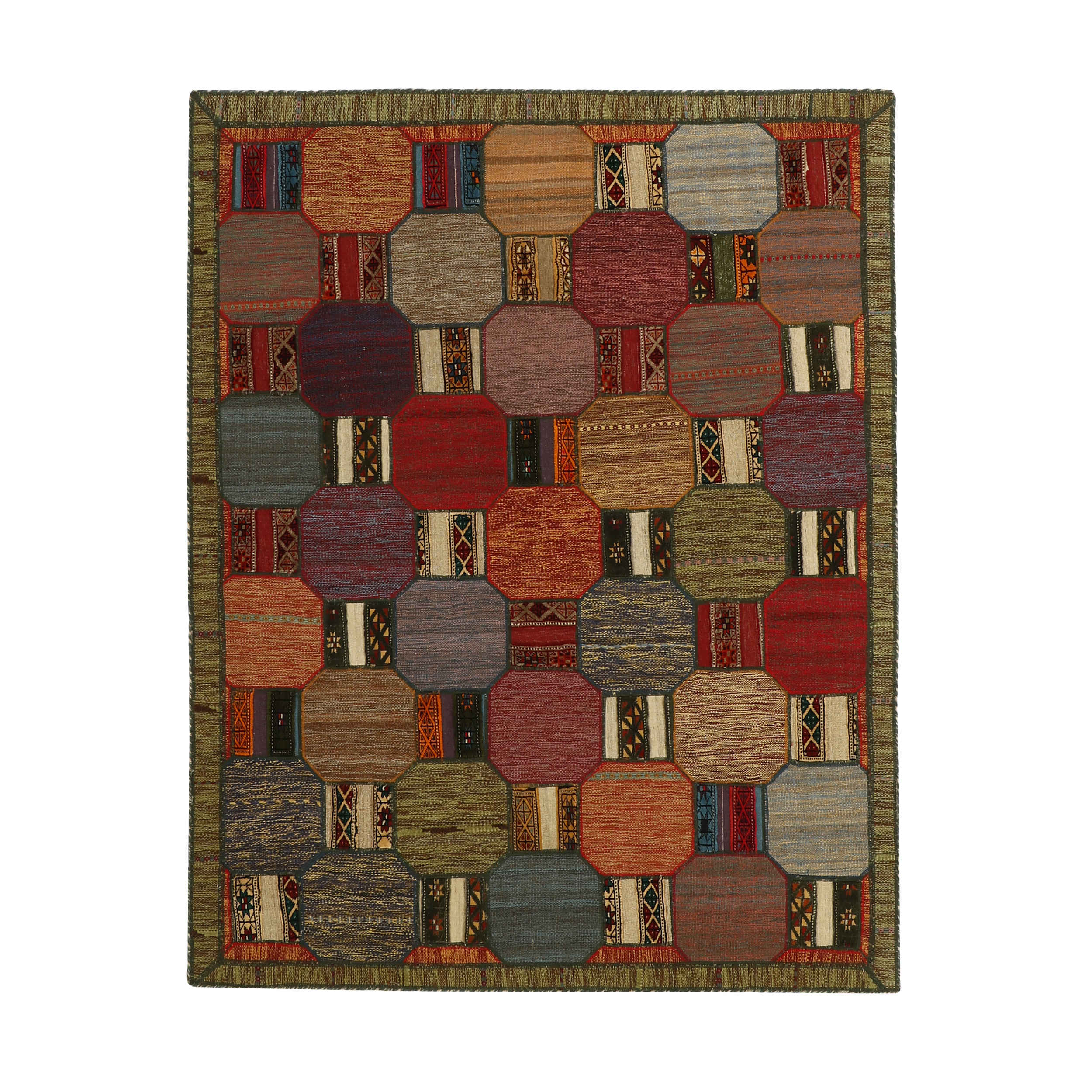 Price and Buy Persian Patchwork Kilim Rug Handwoven Brick Red
