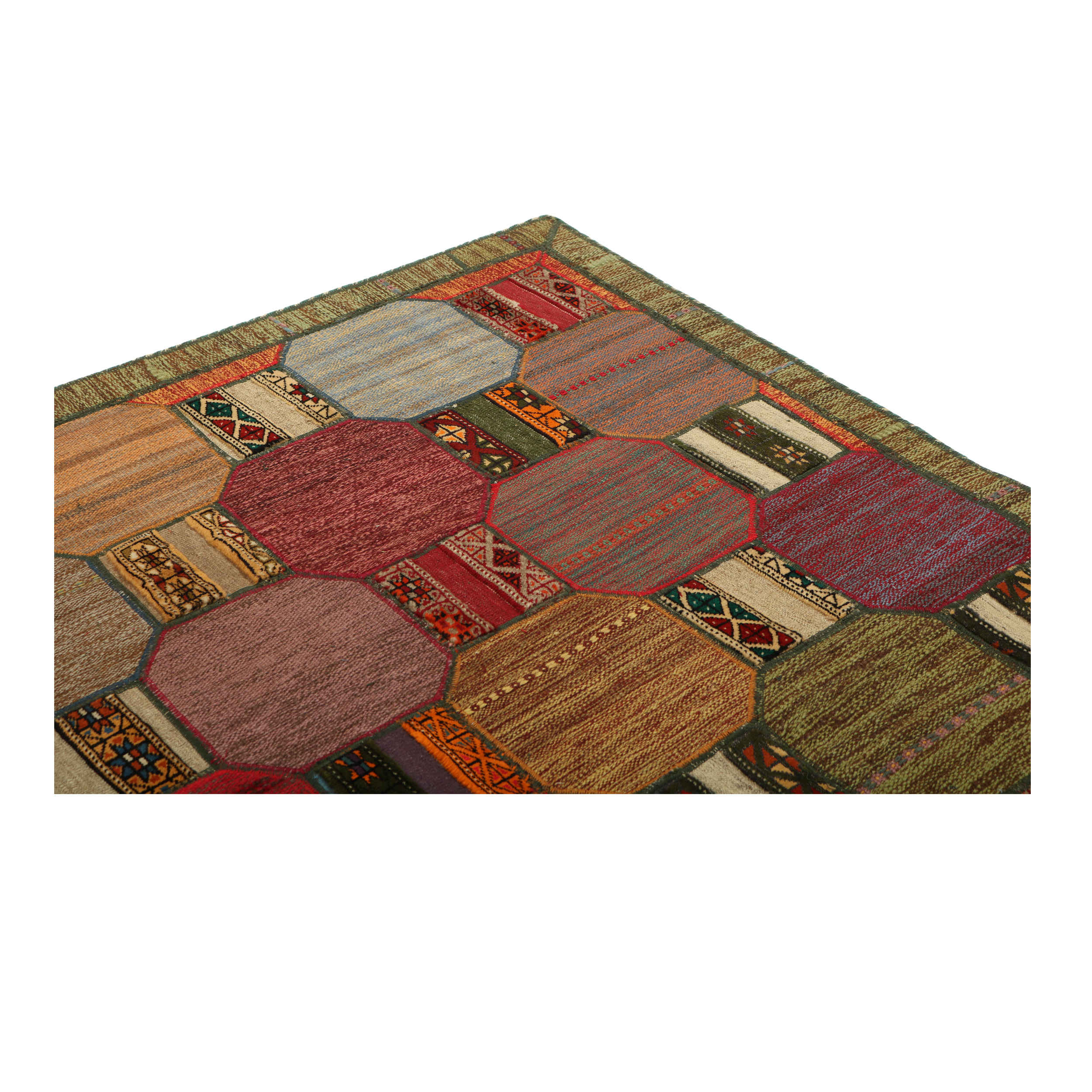 Price and Buy Persian Patchwork Kilim Rug Handwoven Brick Red - Image 4