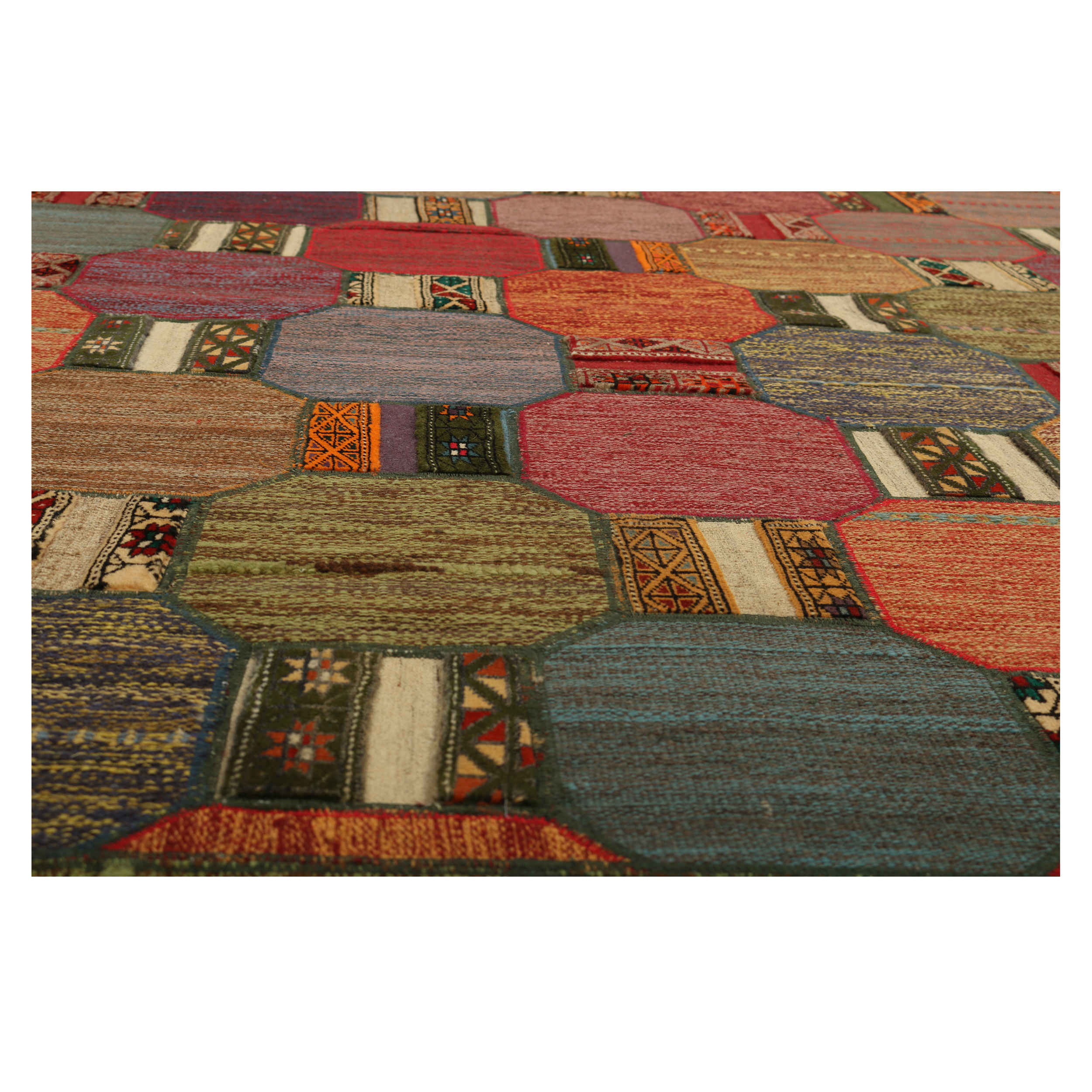Price and Buy Persian Patchwork Kilim Rug Handwoven Brick Red - Image 5