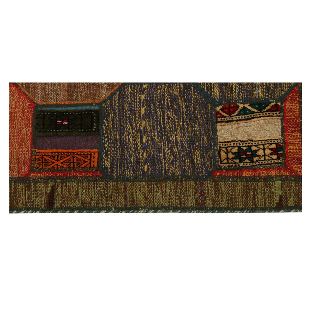 Price and Buy Persian Patchwork Kilim Rug Handwoven Brick Red - Image 7