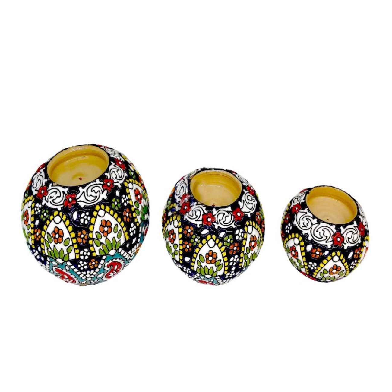 Price and Buy Persian Pottery Candlestick Minakari Handcraft with Artistic Design
